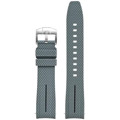 Silicone Quick-Release Woven Texture Watch Strap for Swatch Omega, Compatible with Snoopy 1995 Edition