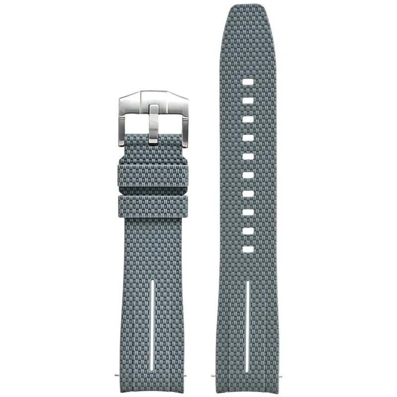 Silicone Quick-Release Woven Texture Watch Strap for Swatch Omega, Compatible with Snoopy 1995 Edition