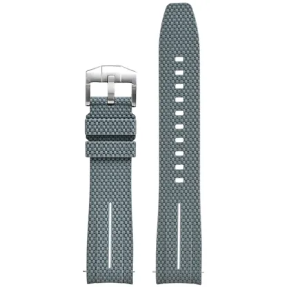 Silicone Quick-Release Woven Texture Watch Strap for Swatch Omega, Compatible with Snoopy 1995 Edition