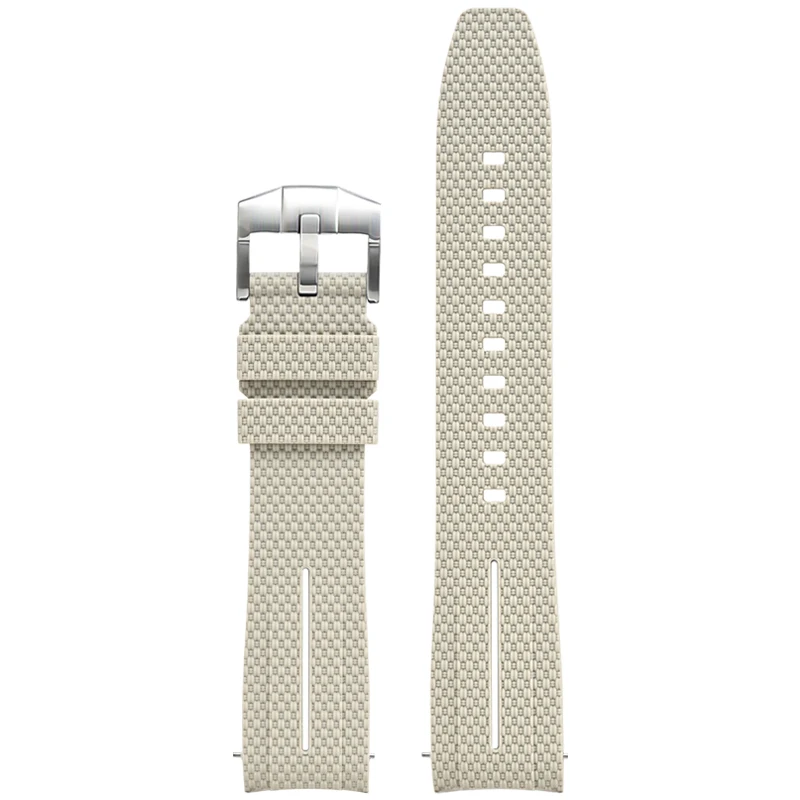 Curved Ends Silicone Watch Band 20mm Soft Rubber Sport Replacement Watch Straps for Moonswatch