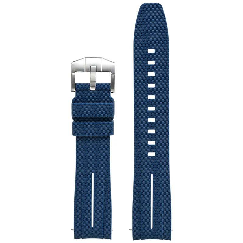 Silicone Quick-Release Woven Texture Watch Strap for Swatch Omega, Compatible with Snoopy 1995 Edition