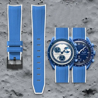 Swatch Omega Collaboration Watch with Quick Release Strap, 1995 Snoopy on the Moon Edition