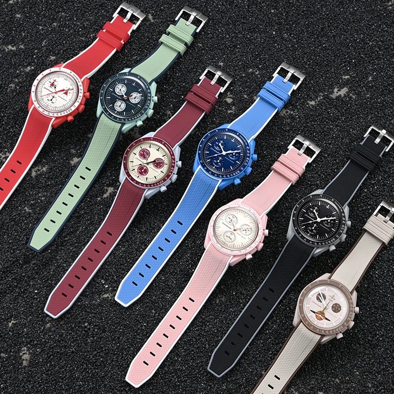 Swatch Omega Collaboration Watch with Quick Release Strap, 1995 Snoopy on the Moon Edition