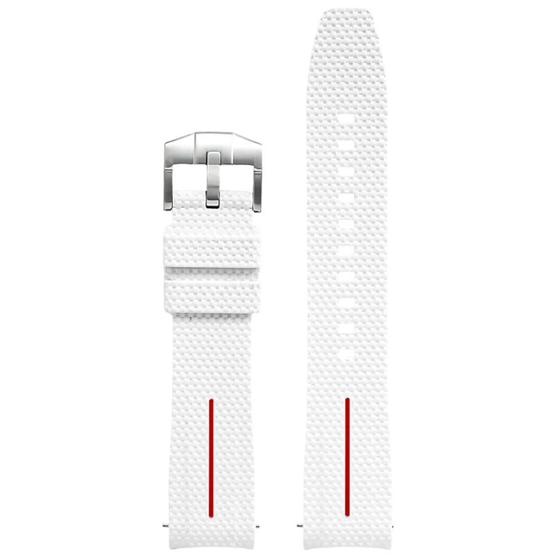 Silicone Quick-Release Woven Texture Watch Strap for Swatch Omega, Compatible with Snoopy 1995 Edition