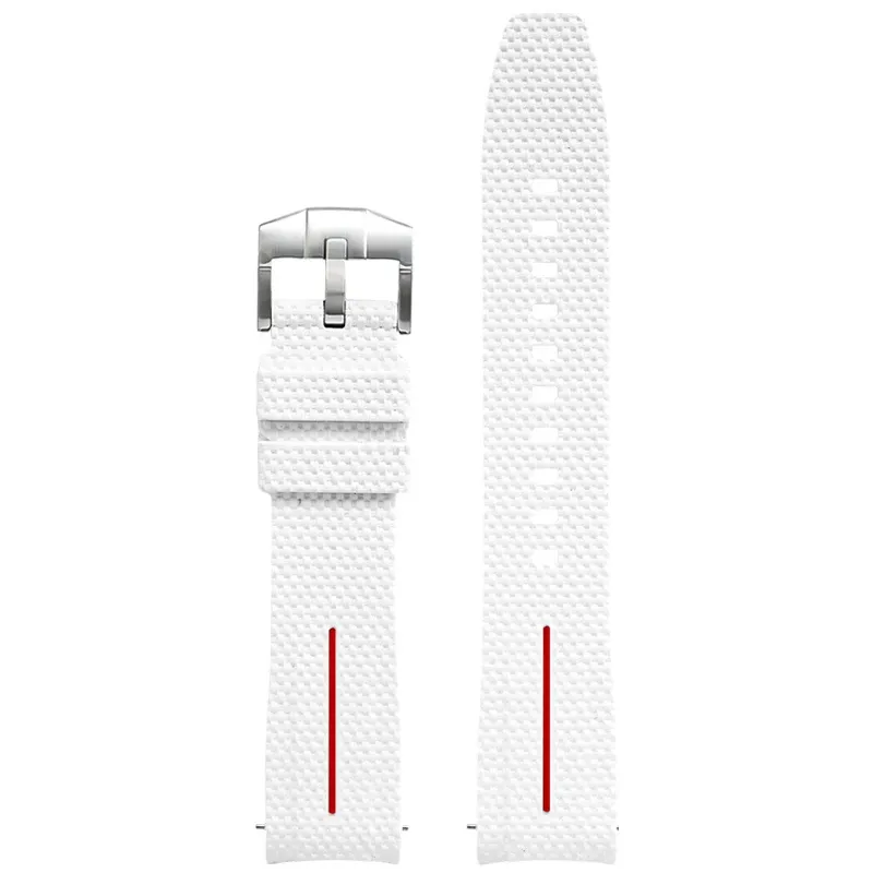 Silicone Quick-Release Woven Texture Watch Strap for Swatch Omega, Compatible with Snoopy 1995 Edition