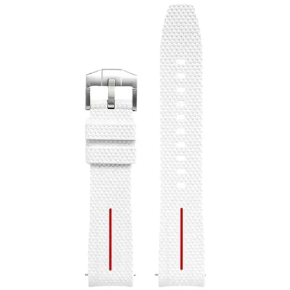 Silicone Quick-Release Woven Texture Watch Strap for Swatch Omega, Compatible with Snoopy 1995 Edition