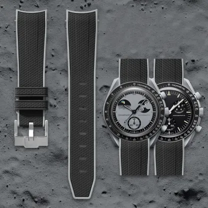Swatch Omega Collaboration Watch with Quick Release Strap, 1995 Snoopy on the Moon Edition