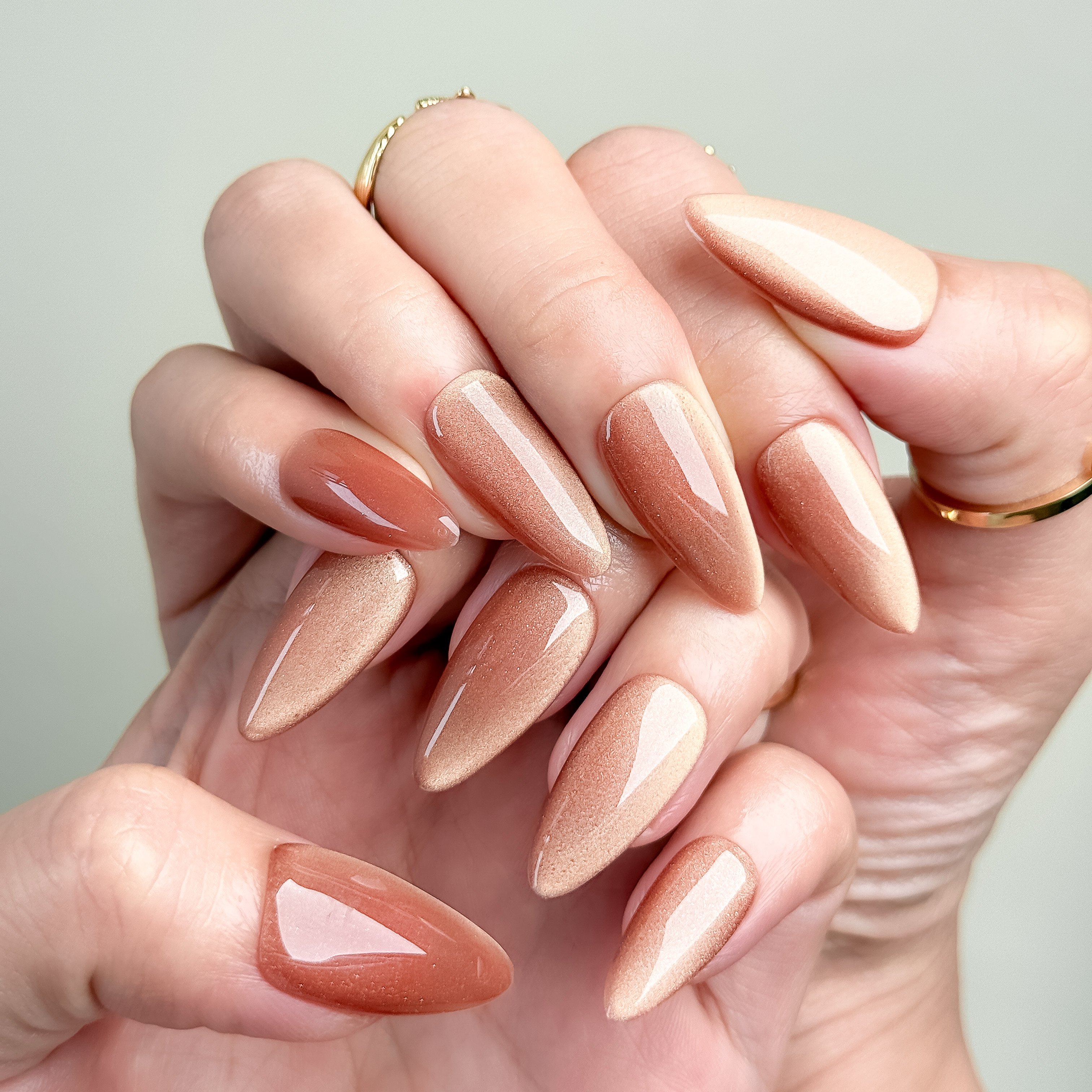 Caramel Gilded Autumn Press-On Nails