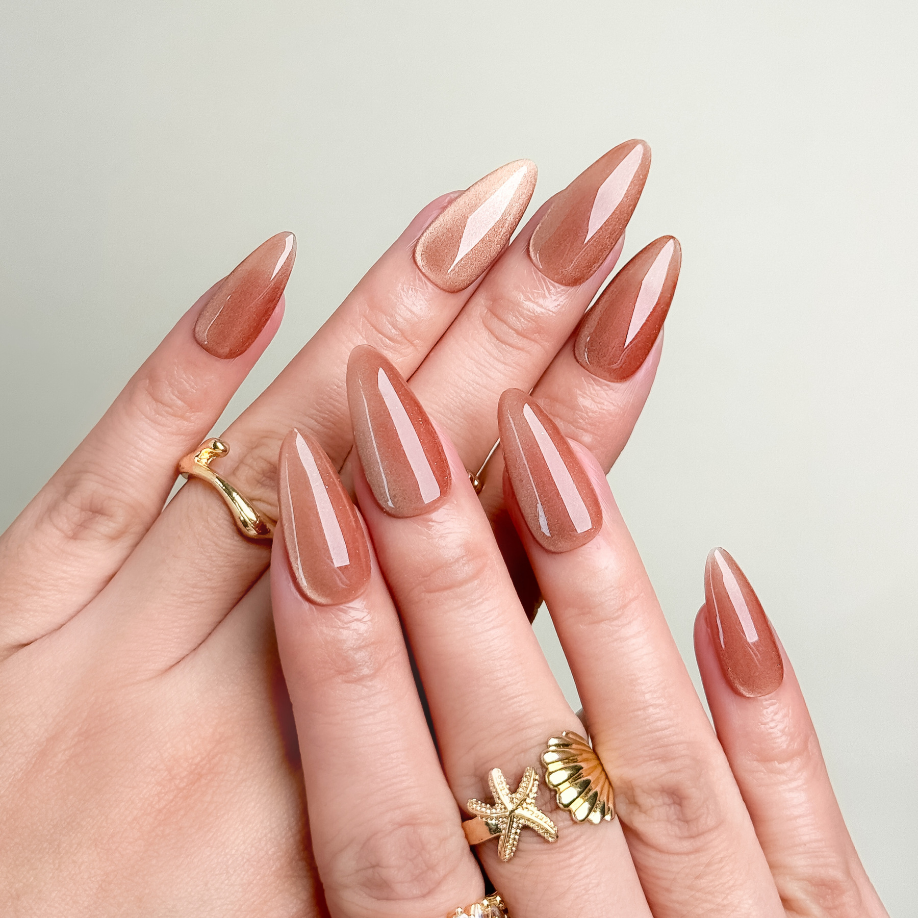 Caramel Gilded Autumn Press-On Nails