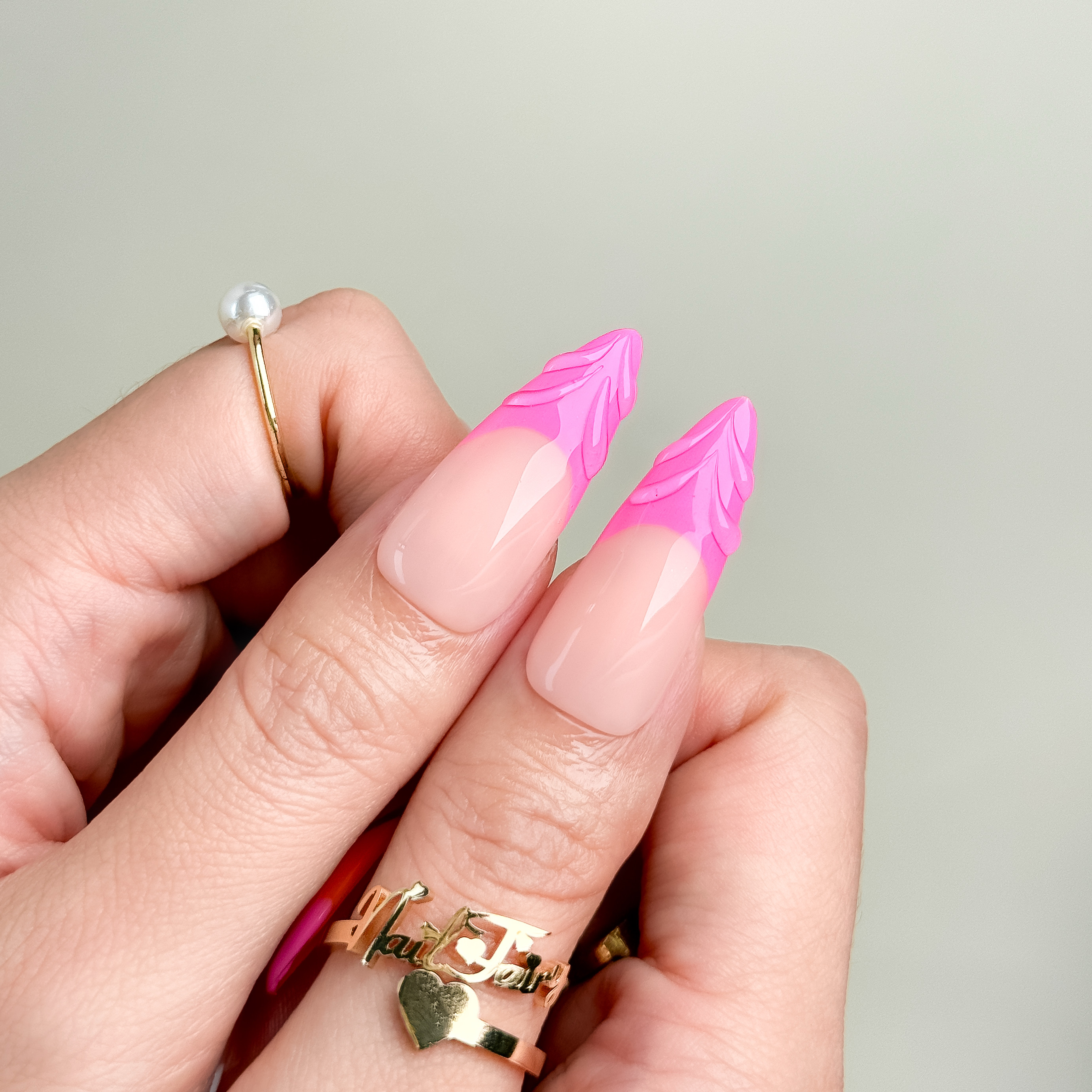 Tropical Dream Press-On Nails with 3D Floral – Long Stiletto
