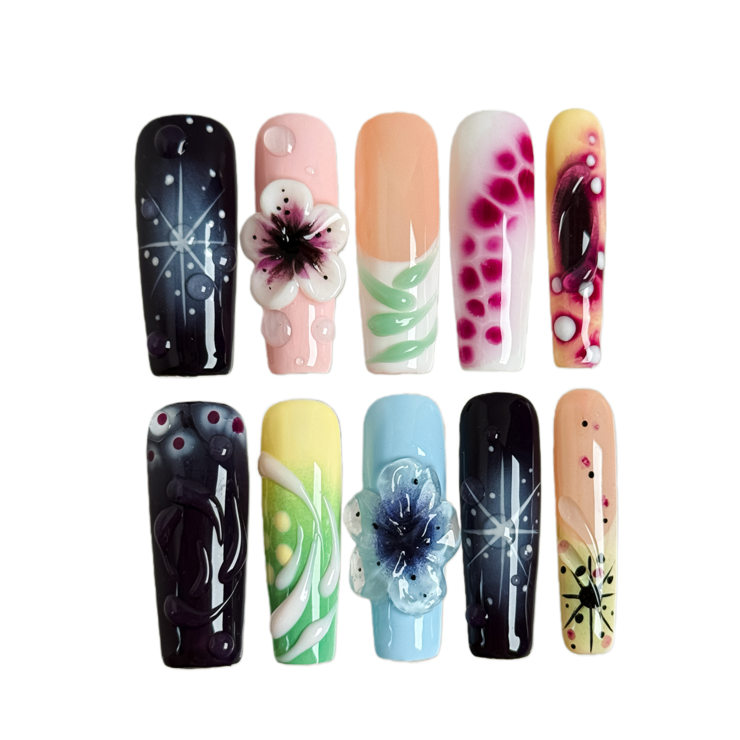 Galaxy Bloom Press-On Nails