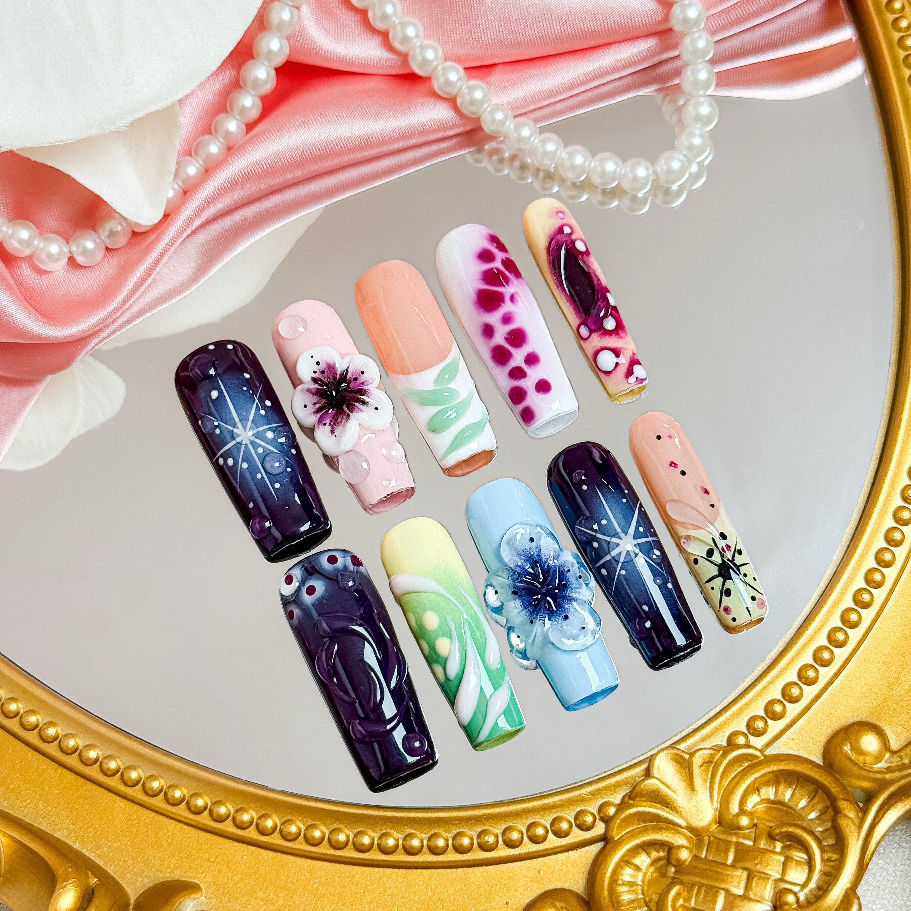 Galaxy Bloom Press-On Nails