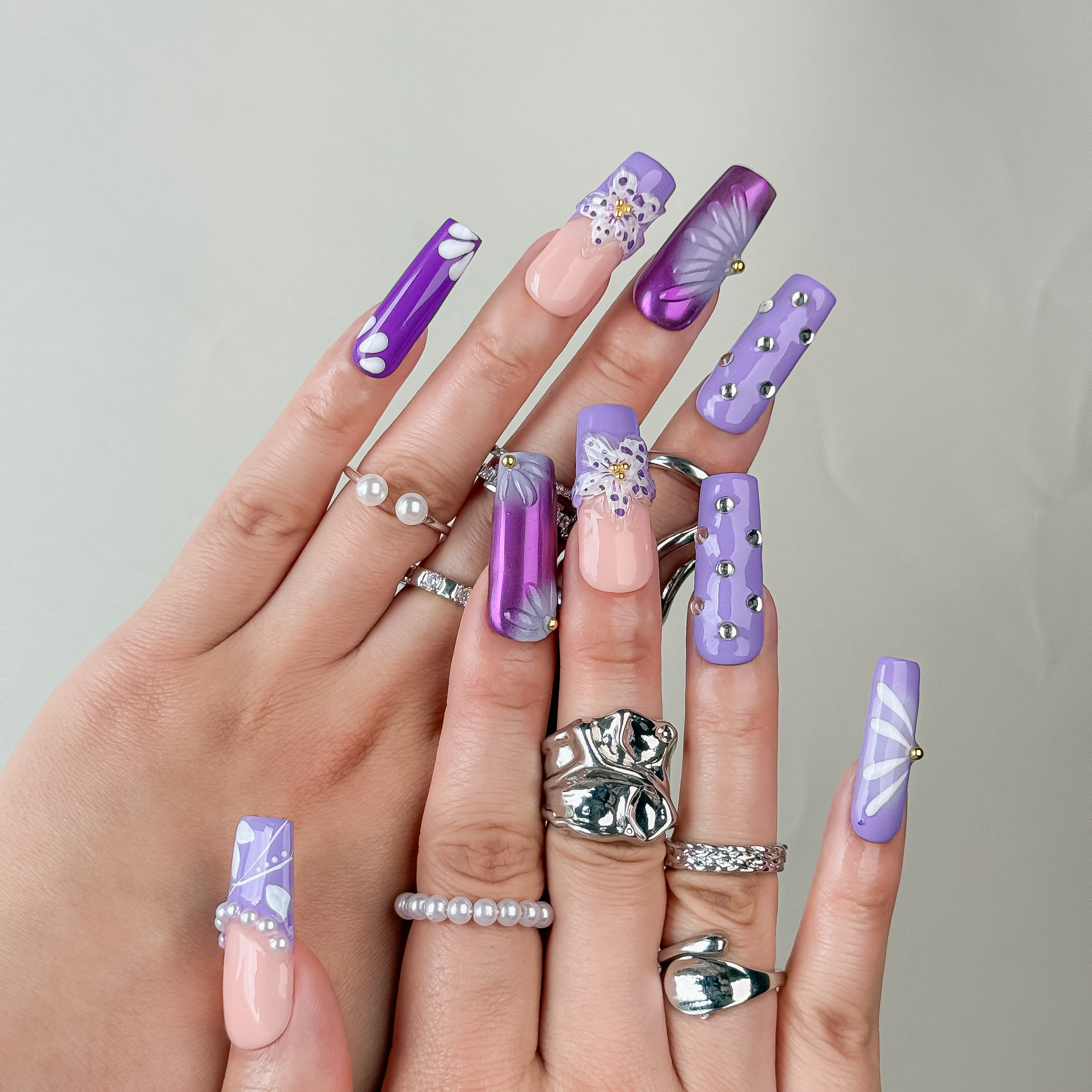 Nail FPress on Nail- Nailfairy Adorable Hand - Made Press - On Nails: 