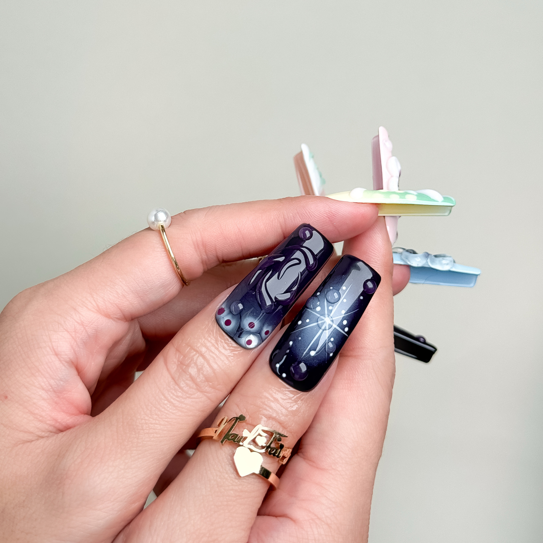 Galaxy Bloom Press-On Nails