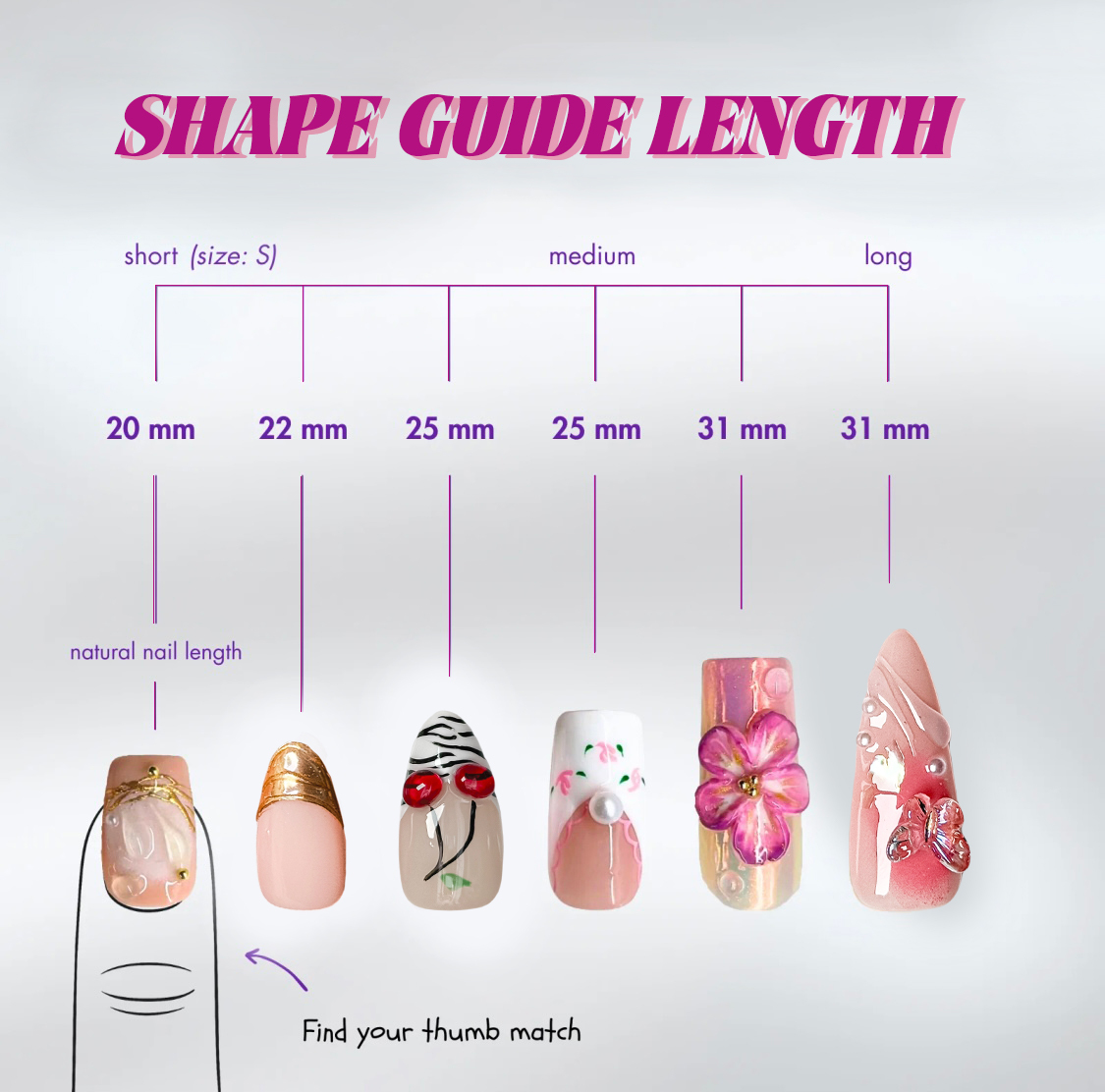 3D Pink Flower Press-On Nails – Medium Square