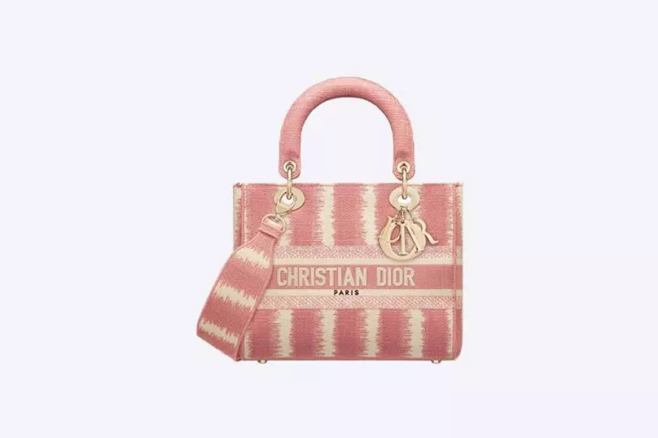 BOOK TOTE SMALL BAG D-STRIPES EMBROIDERED