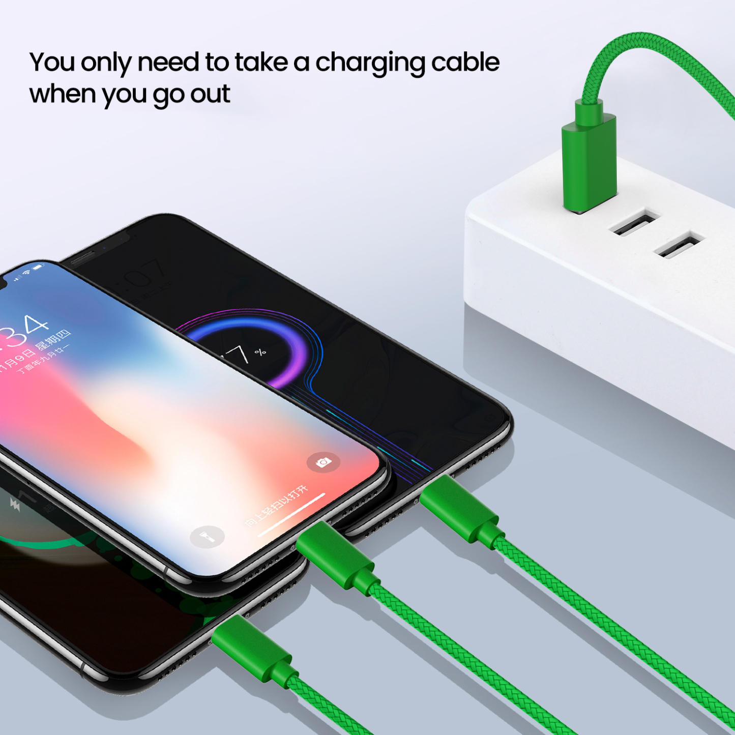 UFK 3-in-1 USB A to 3 Type Cable