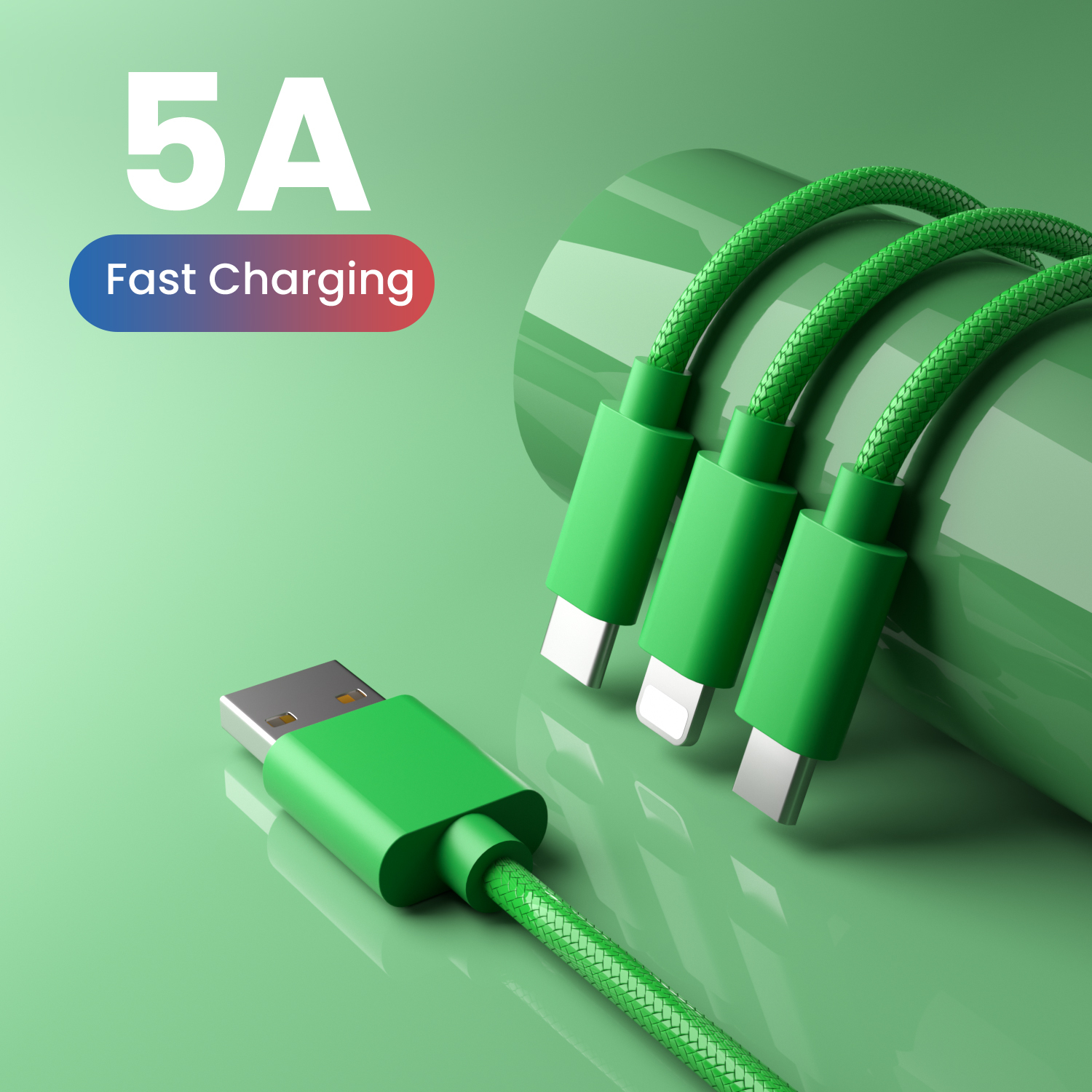 UFK 3-in-1 USB A to 3 Type Cable