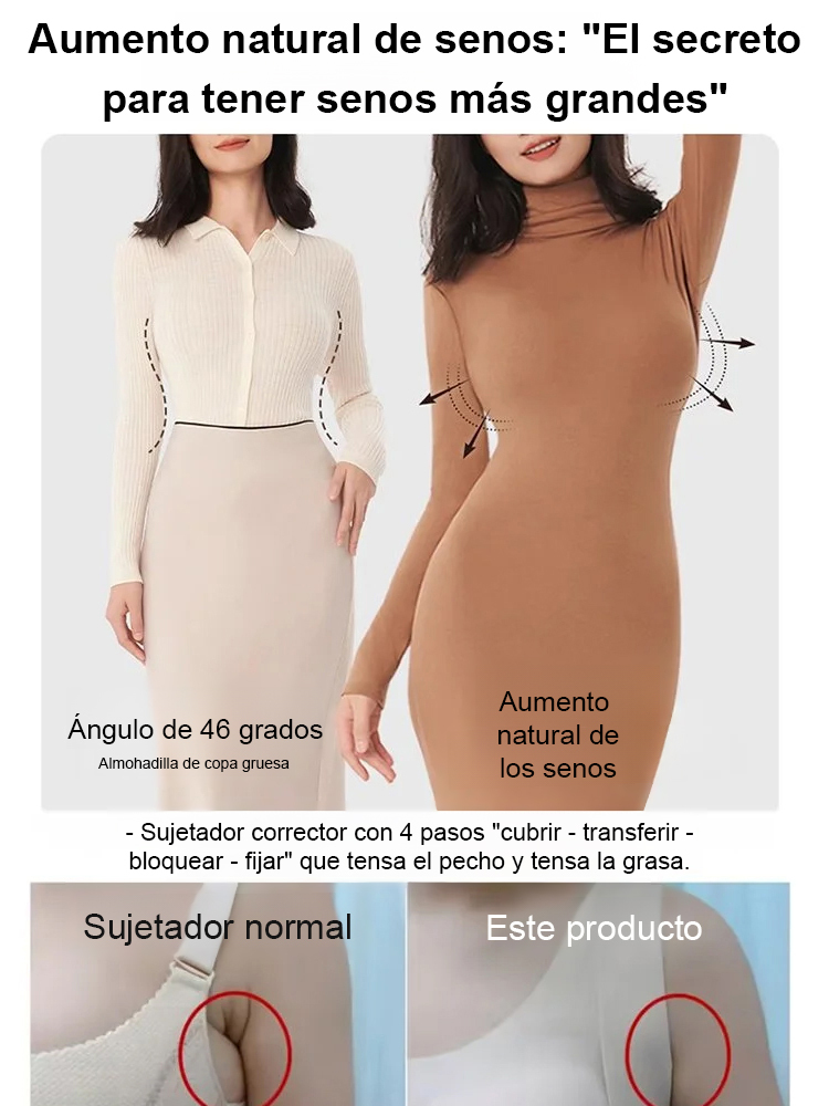 Body de manga corta con efecto push-up y moldeador de brazos con cafeína en los laterales.