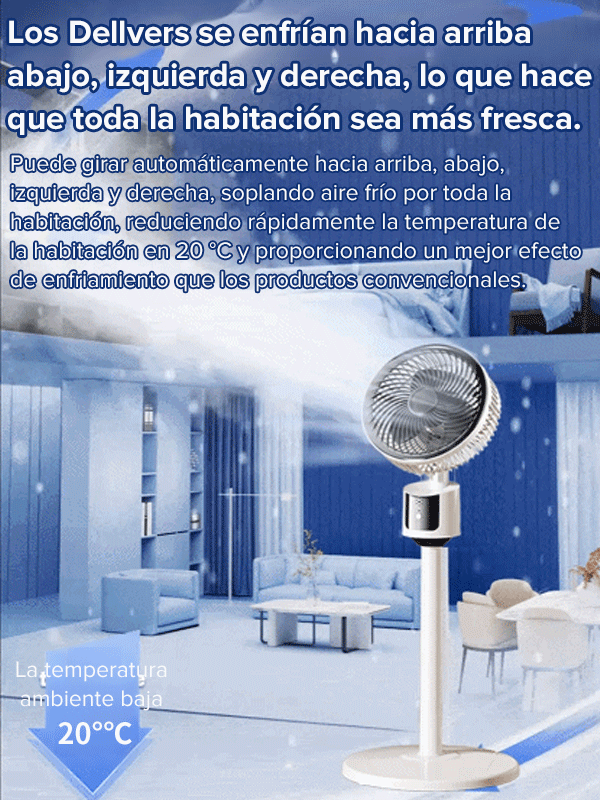 Ventilador de circulación de suelo ultra silencioso y de bajo consumo