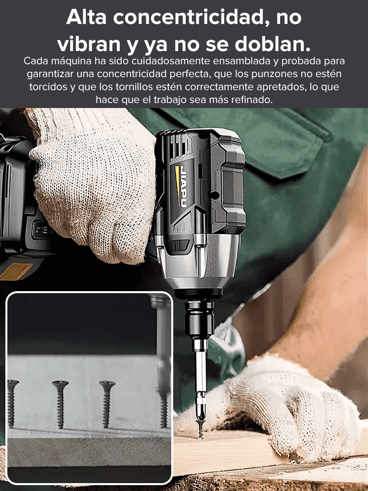 ¡Llave de impacto eléctrica con una potencia de par motor de 1880 Newton-metros!