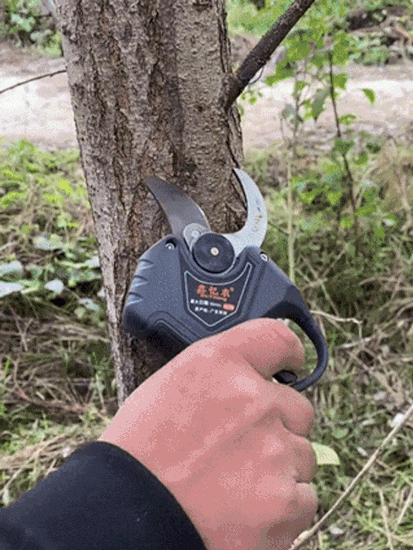 Tijeras de podar con batería de litio.