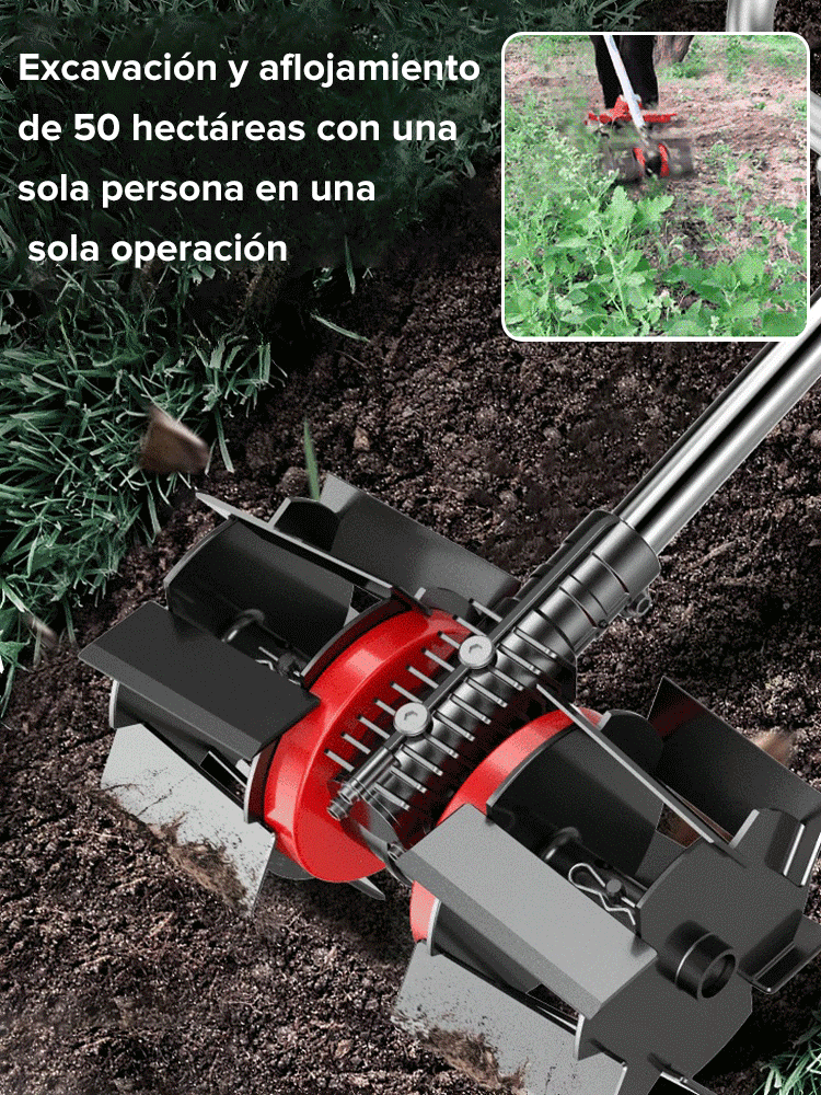 【Para cortacésped】Rueda universal para aflojar la tierra y desherbar