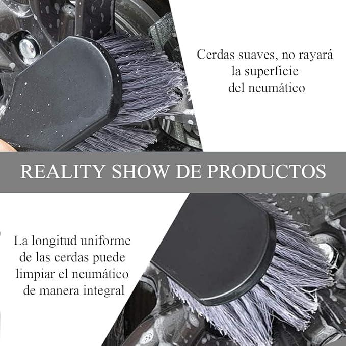 Kit De Limpieza para Auto, Juego De Cepillos De Limpieza, Cepillos para Detallar Coche, Suministros para Detalles De Automóviles Y Equipos De Lavado, Cepillos para Taladro (Azul)