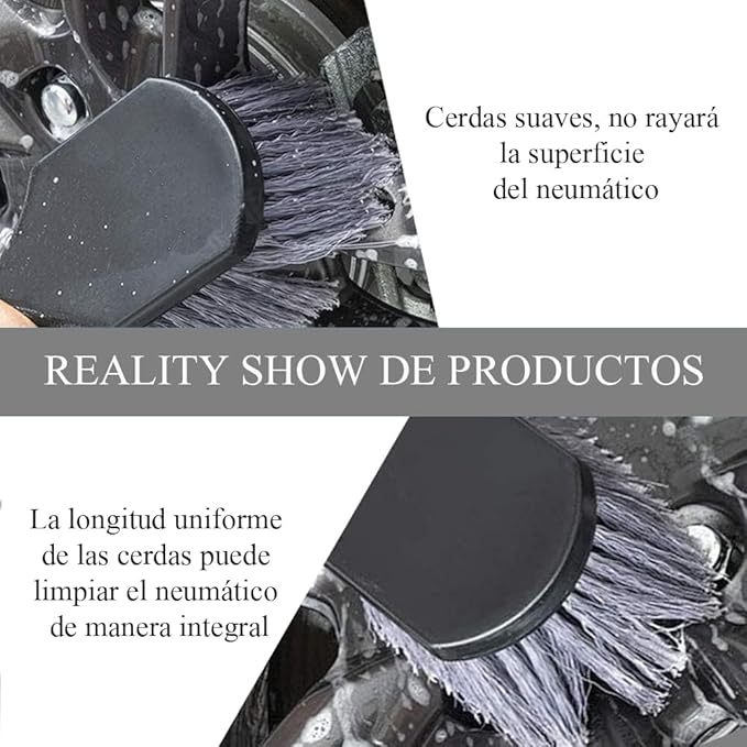 Kit De Limpieza para Auto, Juego De Cepillos De Limpieza, Cepillos para Detallar Coche, Suministros para Detalles De Automóviles Y Equipos De Lavado, Cepillos para Taladro (Azul)