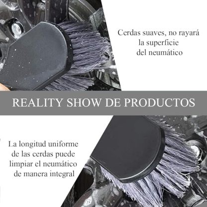 Kit De Limpieza para Auto, Juego De Cepillos De Limpieza, Cepillos para Detallar Coche, Suministros para Detalles De Automóviles Y Equipos De Lavado, Cepillos para Taladro (Azul)
