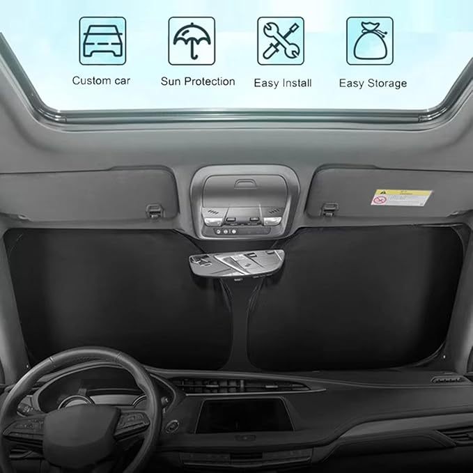Compatible con BMW X6 2008-2025, parasol para parabrisas delantero, deflector de sol de coche, bloqueador de sol plegable, bloqueador de sol, suministros de coche