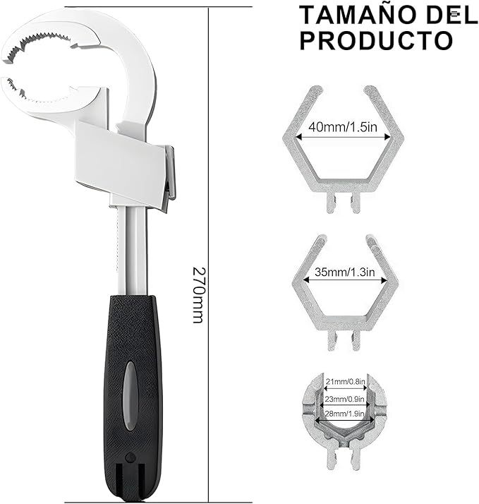 Llave Universal Ajustable De Doble Extremo, Llave Para Lavabo, Herramienta De Instalación De Fregadero De Plomería Con Llave Ajustable Multiusos Llaves Inglesas