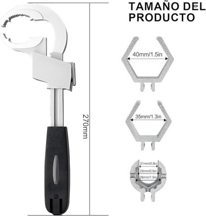  Llave Universal Ajustable De Doble Extremo, Llave Para Lavabo, Herramienta De Instalación De Fregadero De Plomería Con Llave Ajustable Multiusos Llaves Inglesas
