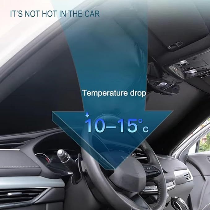 Compatible con BMW X6 2008-2025, parasol para parabrisas delantero, deflector de sol de coche, bloqueador de sol plegable, bloqueador de sol, suministros de coche