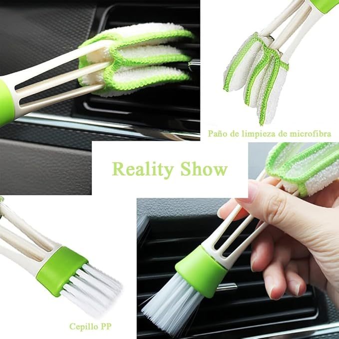 Kit De Limpieza para Auto, Juego De Cepillos De Limpieza, Cepillos para Detallar Coche, Suministros para Detalles De Automóviles Y Equipos De Lavado, Cepillos para Taladro (Azul)
