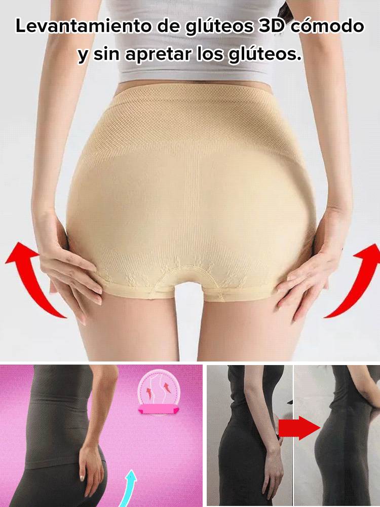 Bragas antibacterianas de artemisa con cintura alta, control de abdomen y levantamiento de glúteos