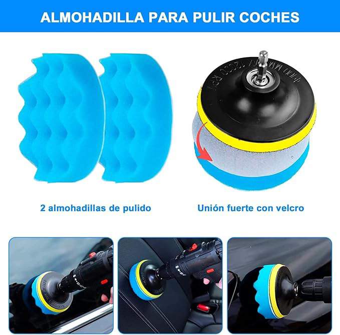 Juego de 22 cepillos para Limpieza Detalles de Coche, Suministros Detallado Automotriz, Kit Limpieza Lavado Auto para Interior, Exterior, Brecha Cuero, Consolas, Brecha