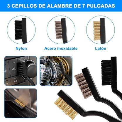 Juego de 22 cepillos para Limpieza Detalles de Coche, Suministros Detallado Automotriz, Kit Limpieza Lavado Auto para Interior, Exterior, Brecha Cuero, Consolas, Brecha