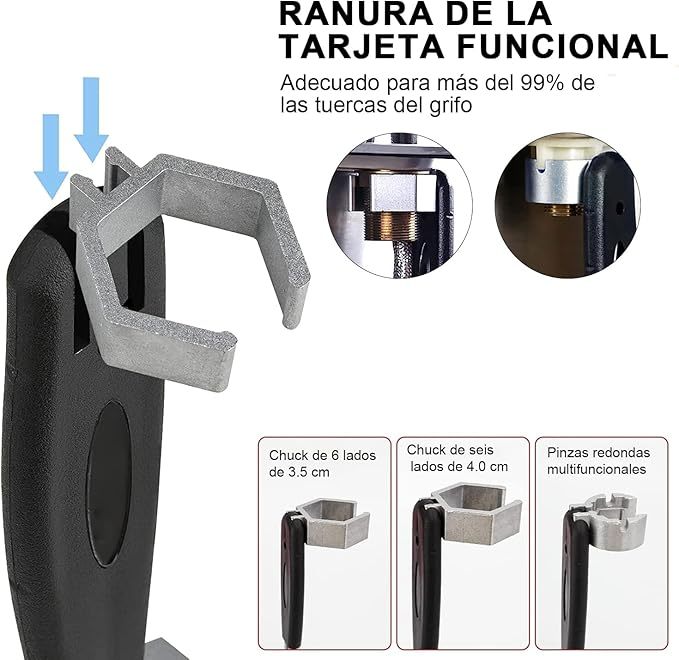 Llave Universal Ajustable De Doble Extremo, Llave Para Lavabo, Herramienta De Instalación De Fregadero De Plomería Con Llave Ajustable Multiusos Llaves Inglesas
