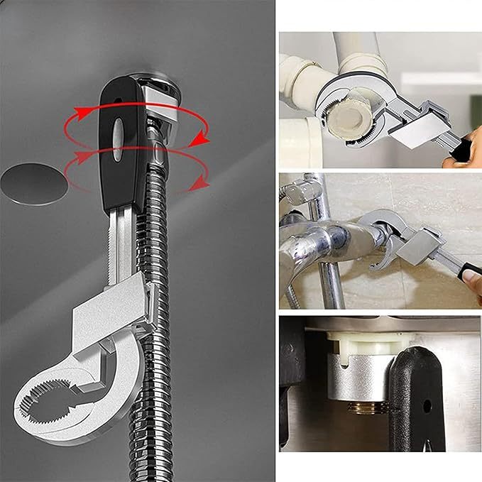 Llave Universal Ajustable De Doble Extremo, Llave Para Lavabo, Herramienta De Instalación De Fregadero De Plomería Con Llave Ajustable Multiusos Llaves Inglesas