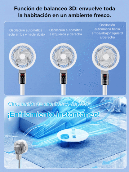 Ventilador de circulación de suelo ultra silencioso y de bajo consumo