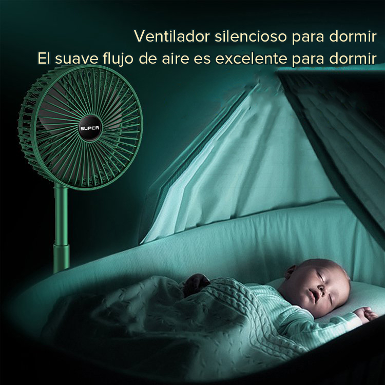 Ventilador de Escritorio Telescópico Plegable Recargable por USB