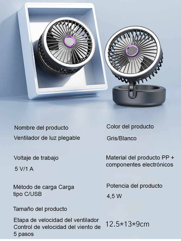 Nuevo ventilador USB de escritorio plegable para el hogar.