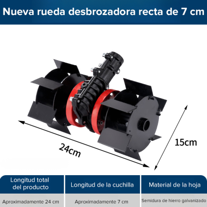 【Para cortacésped】Rueda universal para aflojar la tierra y desherbar