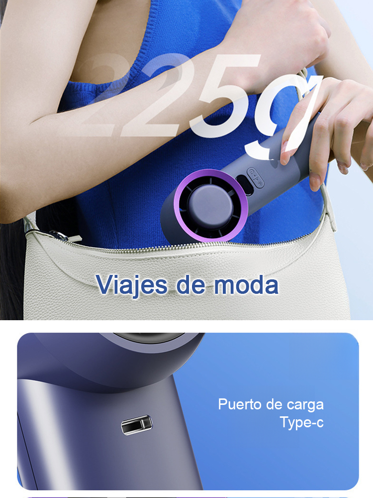 Ventilador portátil con compresa de hielo turbo.