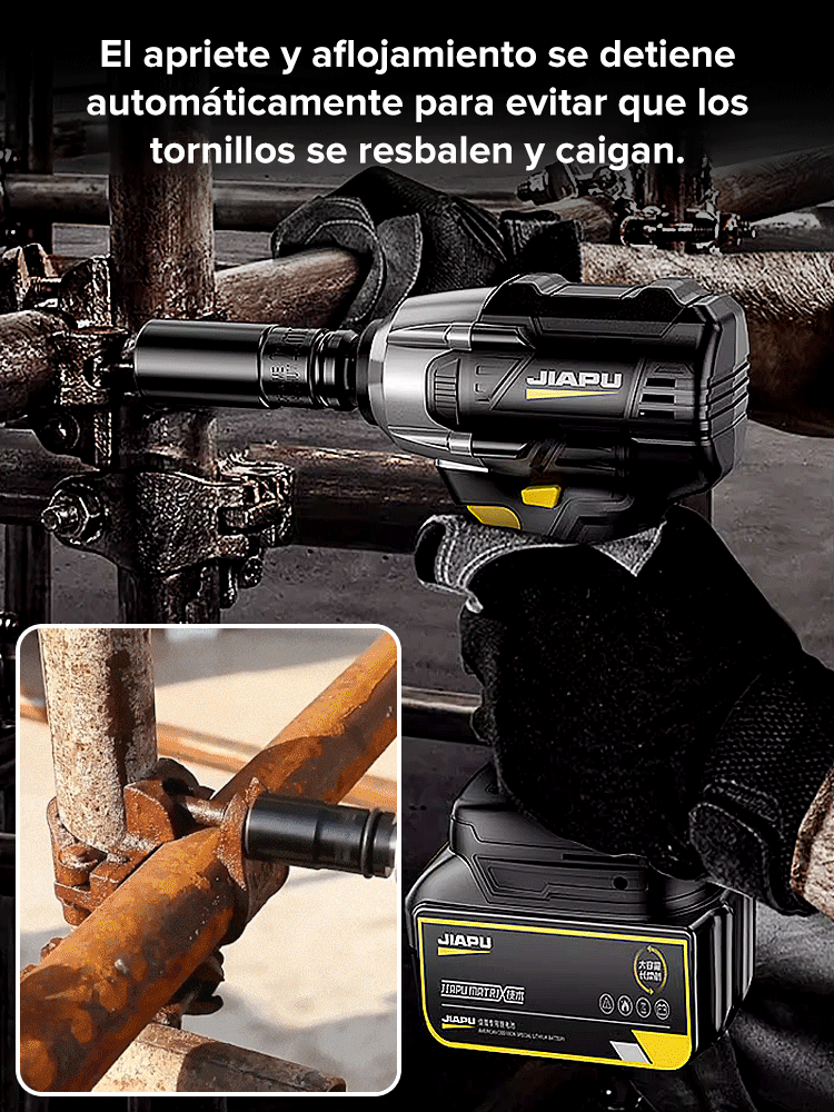 ¡Llave de impacto eléctrica con una potencia de par motor de 1880 Newton-metros!