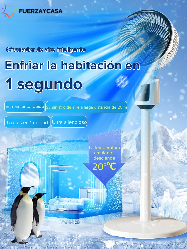 Ventilador de circulación de suelo ultra silencioso y de bajo consumo