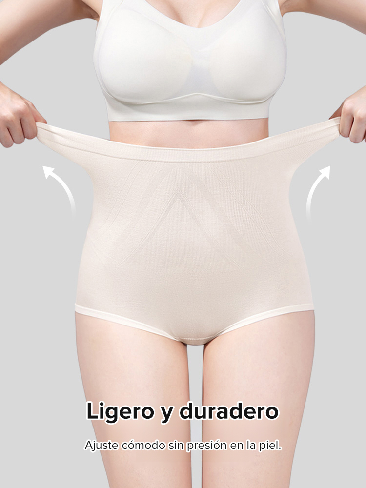 Bragas antibacterianas de artemisa con cintura alta, control de abdomen y levantamiento de glúteos