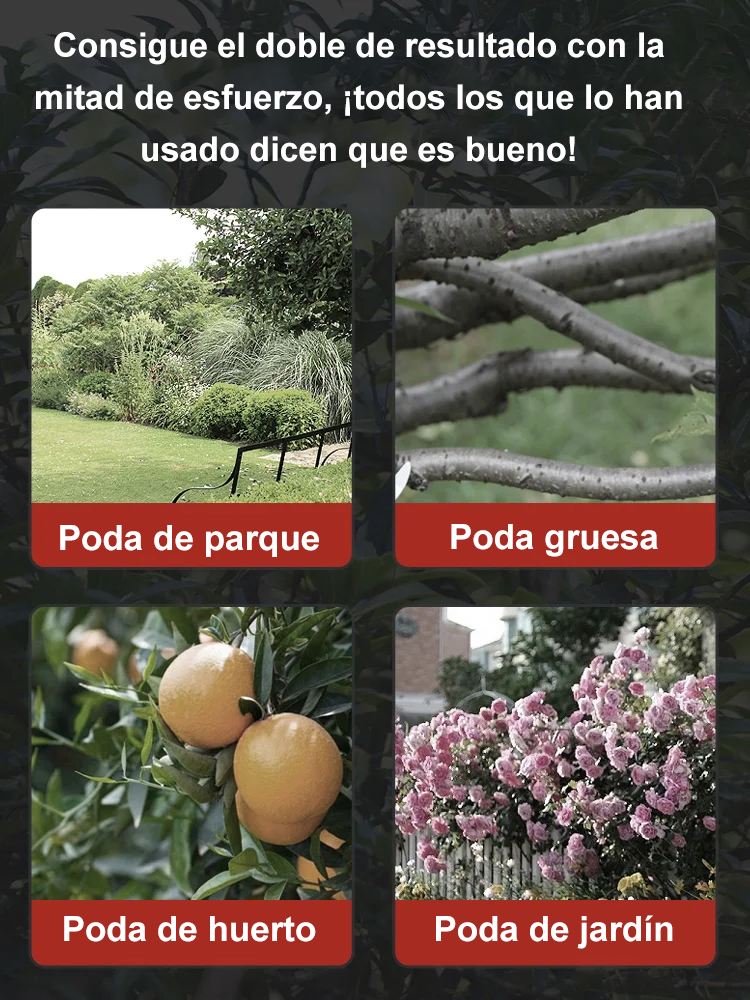 Tijeras de podar con batería de litio.