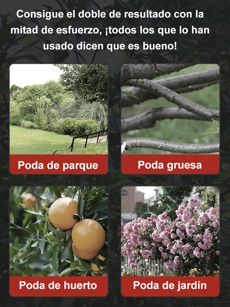 Tijeras de podar con batería de litio.